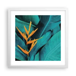 Pôster em moldura branca - Flor do Éden - 40x40 cm
