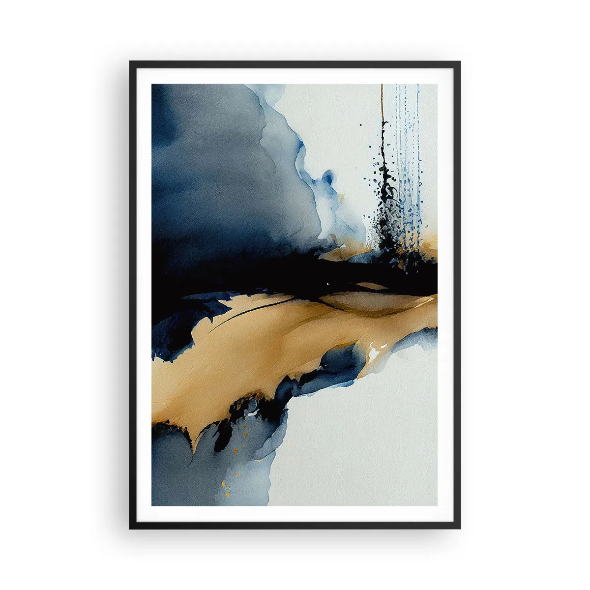 Pôster com moldura preta - Atrás da cortina - 70x100 cm