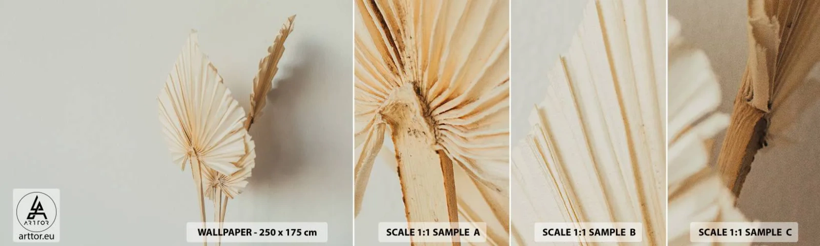 Amostra de Papel de Parede Standard Eco - Quando precisas de alívio - Brilhante, Minimalismo, Folha - 100x30 cm