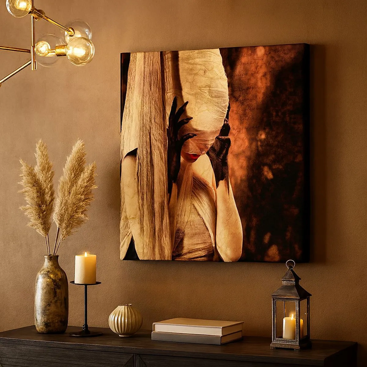 Quadro em tela - Entre o bem e o mal - 30x30 cm