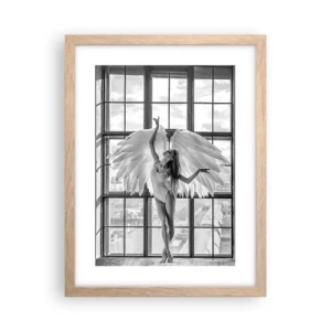 Pôster com moldura de carvalho claro - Cidade dos Anjos? - 30x40 cm