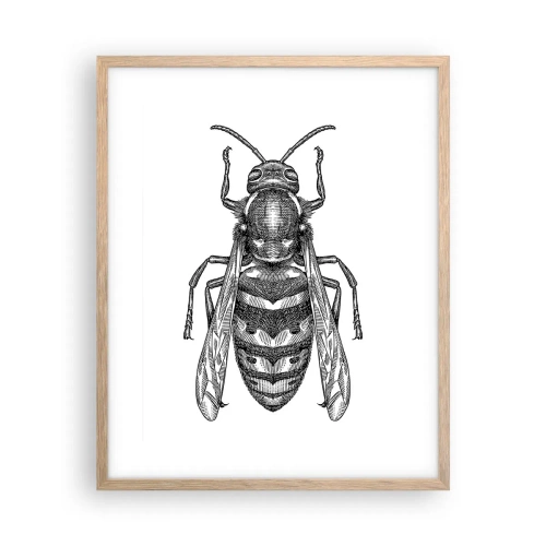 Pôster com moldura de carvalho claro - De um planeta de insetos - 40x50 cm