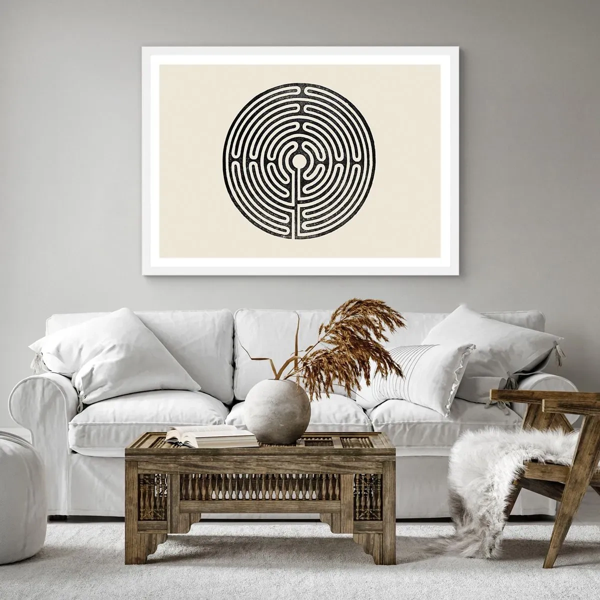 Pôster em moldura branca - Ordem misteriosa - 91x61 cm