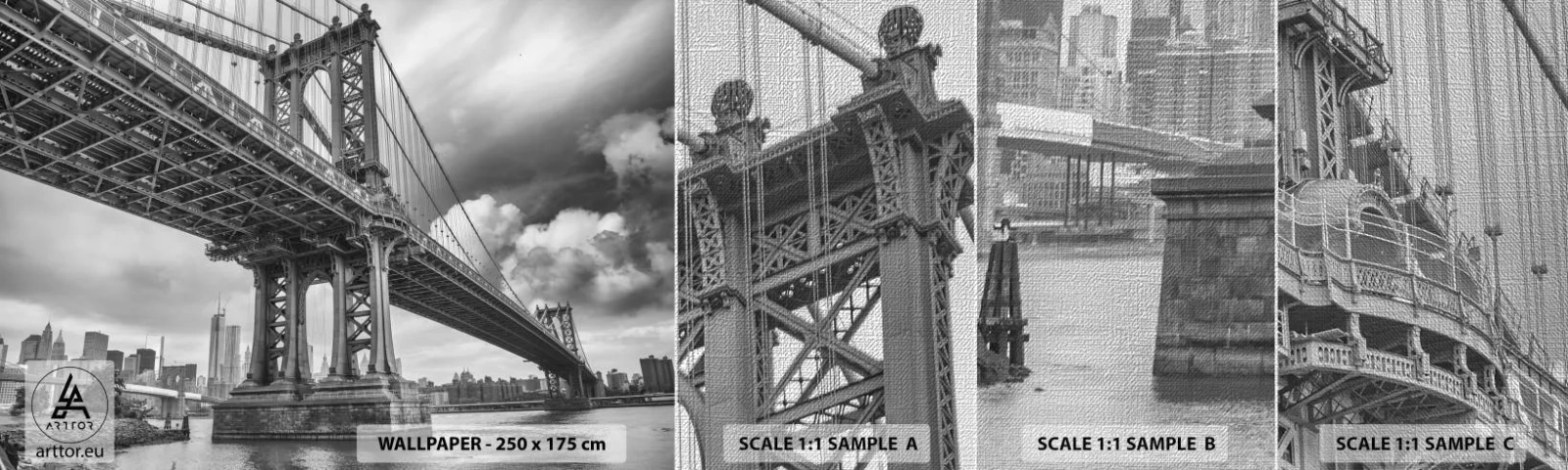 Amostra de papel de parede Premium Canvas - Ao coração da cidade - Nova Iorque, Cidade, Manhattan - 100x30 cm