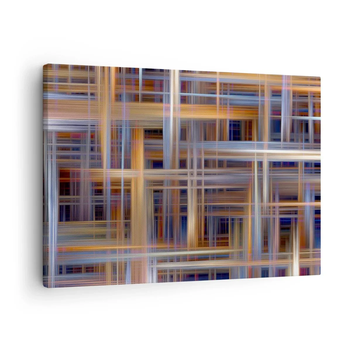 Quadro em tela - Padrões geométricos abstratos em cores pastel - 70x50cm - Tecido de luz - Decoração de parede moderna para a sala de estar e quarto ARTTOR