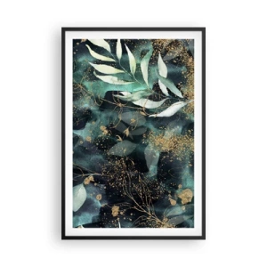 Pôster com moldura preta - Jardim Mágico - 61x91 cm