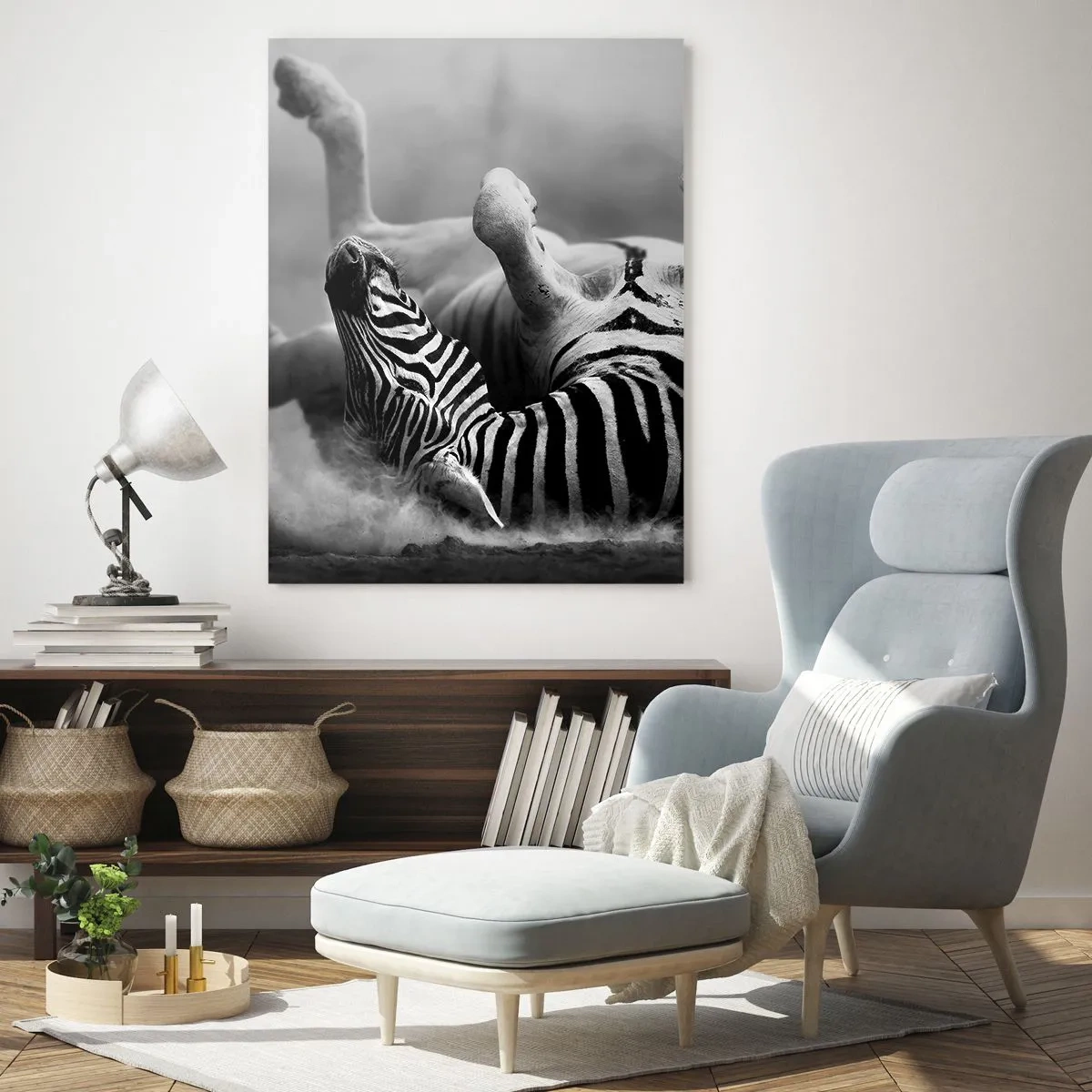 Quadro em vidro - Vai dar zebra - 50x70 cm