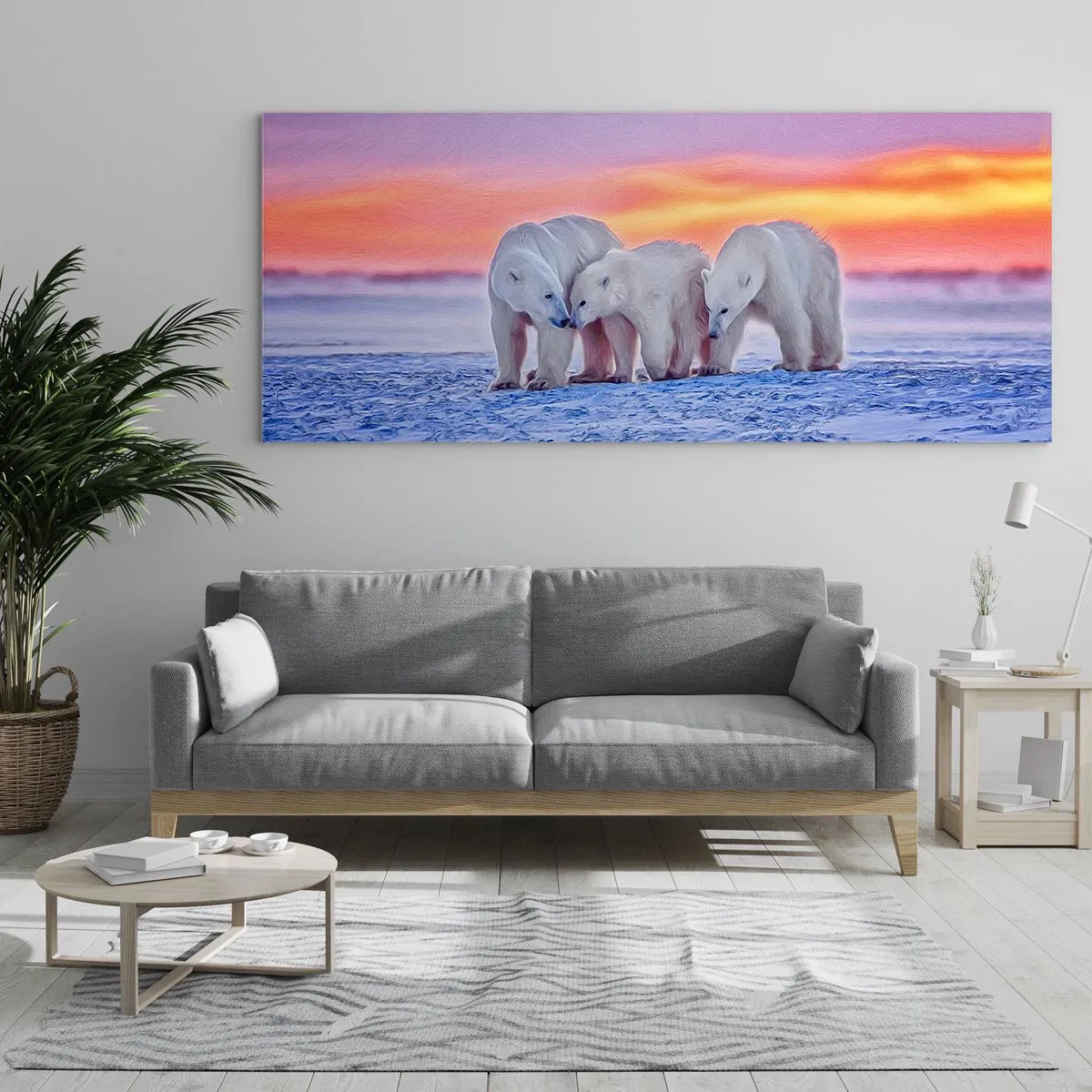 Quadro em vidro - Tudo o que precisa é de aconchego familiar - 120x50 cm