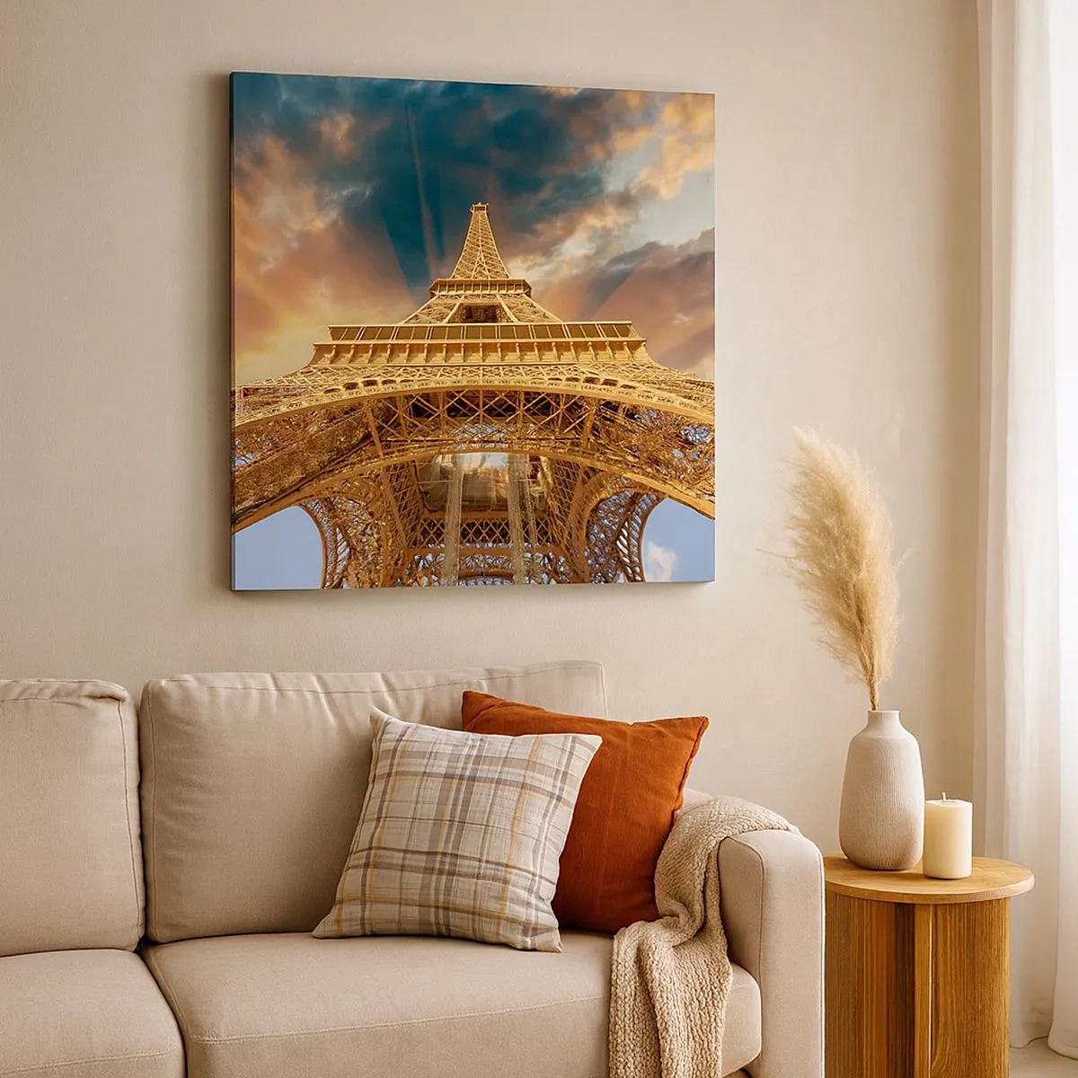 Quadro em tela - Como a humanidade chegou ao céu - 30x30 cm