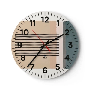 Relógio de parede - Relógio em vidro - Está tudo bem - 30x30 cm