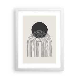 Pôster em moldura branca - Tremores e confiança - 30x40 cm