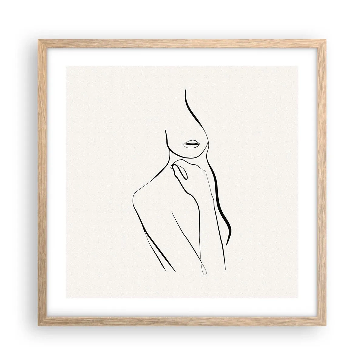 Pôster com moldura de carvalho claro - Uma onda de melancolia - 50x50 cm