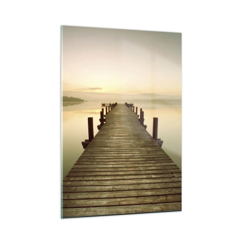 Quadro em vidro - Antes do amanhecer, nascer do sol, luz - 50x70 cm