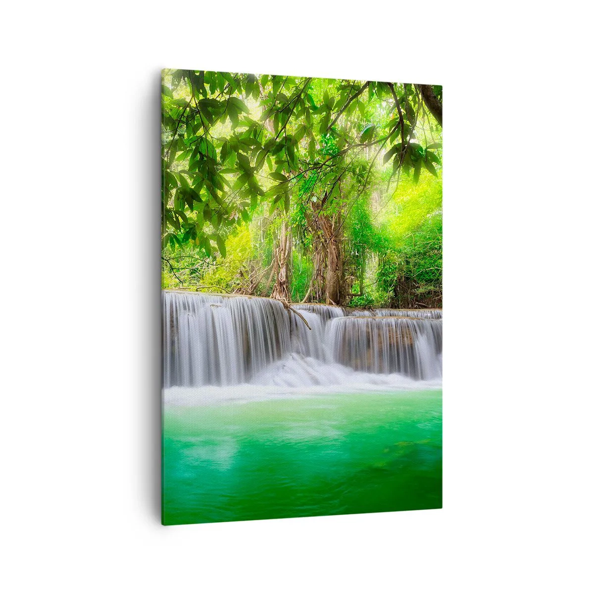 Quadro em tela - Cascata verde - 70x100 cm
