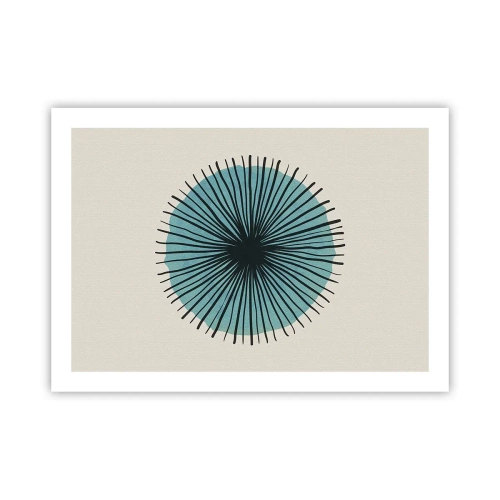 Pôster - Radiante sobre o azul - 70x50 cm