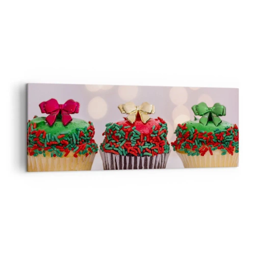 Quadro em tela - Doces sob o laço - 140x50 cm
