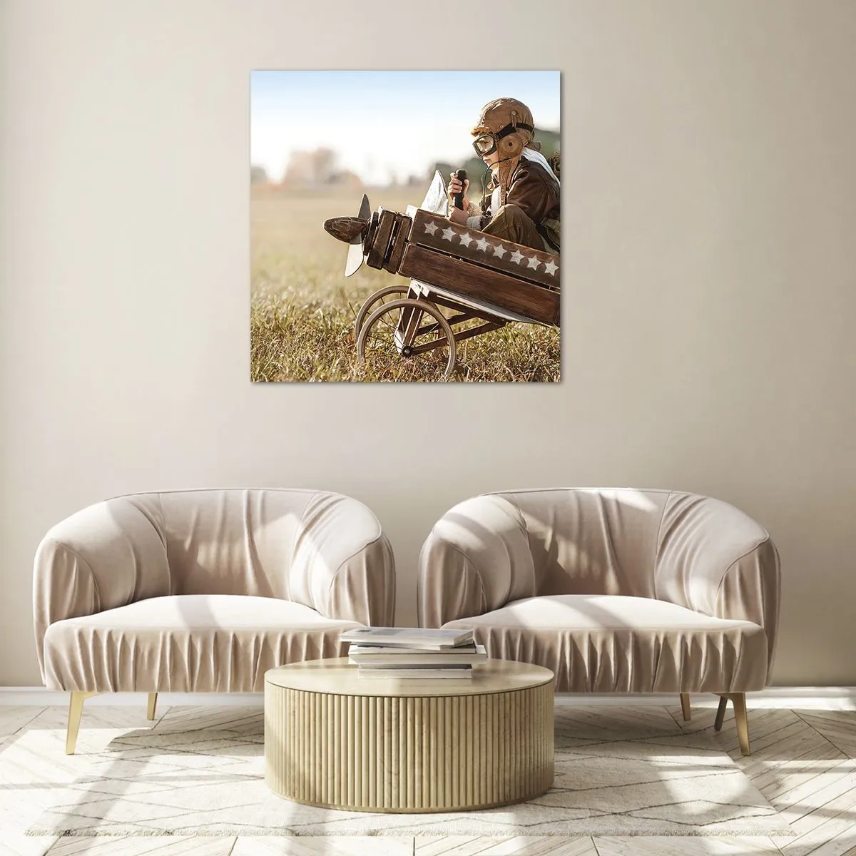 Quadro em vidro - O início rumo a um sonho - 50x50 cm