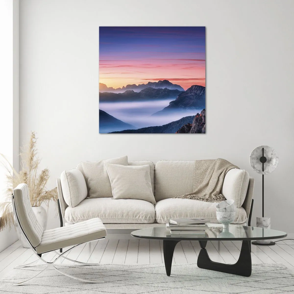 Quadro em vidro - Acima dos vales - 30x30 cm