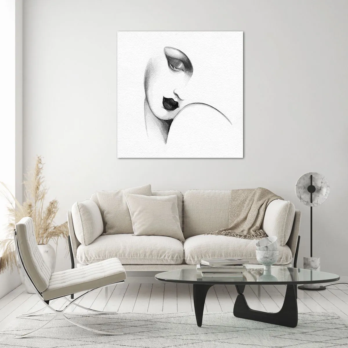 Quadro em vidro - No estilo de Łempicka - 30x30 cm