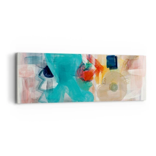 Quadro em tela - Jogo colorido - 90x30 cm