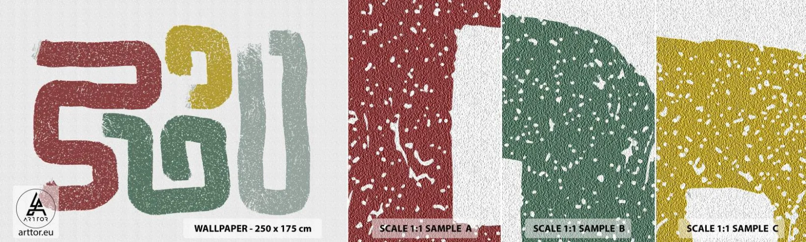Amostra de Papel de Parede Standard Eco - Em uma língua desconhecida - Pedaço, Minimalismo, Rolando - 100x30 cm