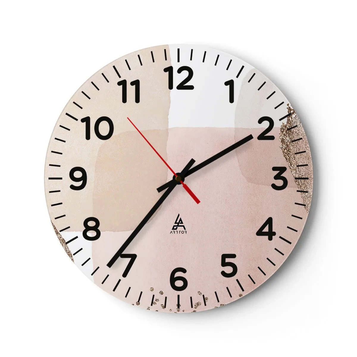 Relógio de parede - Relógio em vidro - Olhar através da cor - 30x30 cm