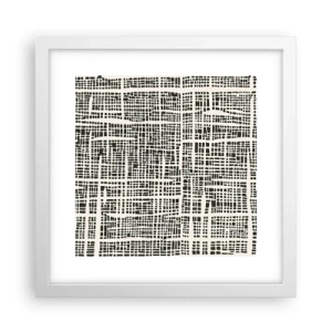 Pôster em moldura branca - Uma composição tecida - 30x30 cm