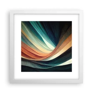 Pôster em moldura branca - Tecido de cores - 30x30 cm