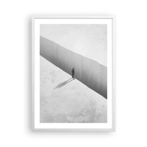 Pôster em moldura branca - Um objetivo claro - 50x70 cm