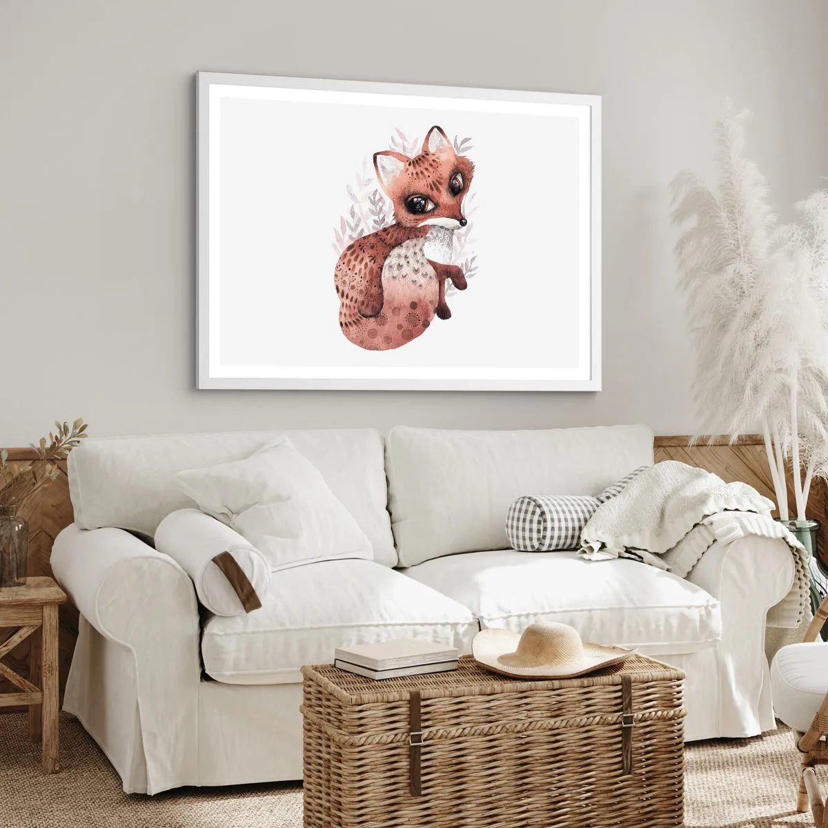 Pôster em moldura branca - Como não amar - 100x70 cm