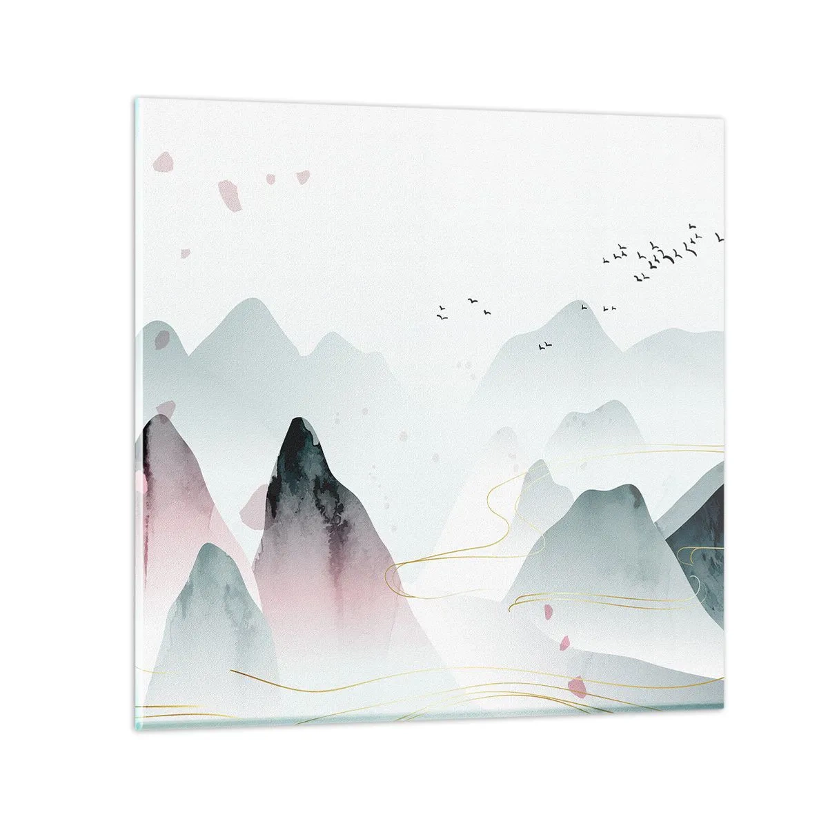 Quadro em vidro - Acima dos picos - 30x30 cm