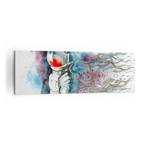 Quadro em tela - Sozinho com o espaço - 160x50 cm