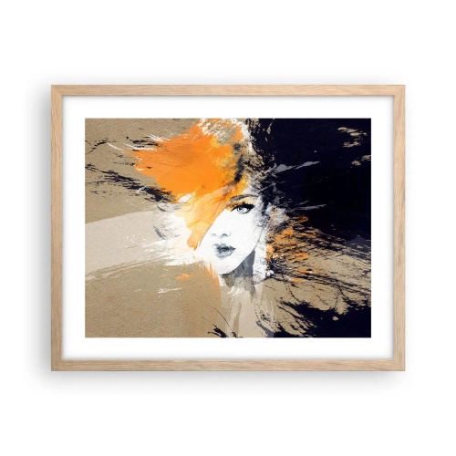 Pôster com moldura de carvalho claro - E fez-se a luz - 50x40 cm