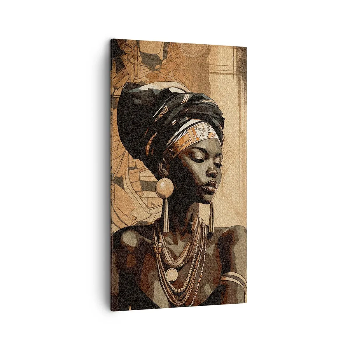 Quadro em tela - Majestade africana - 45x80 cm