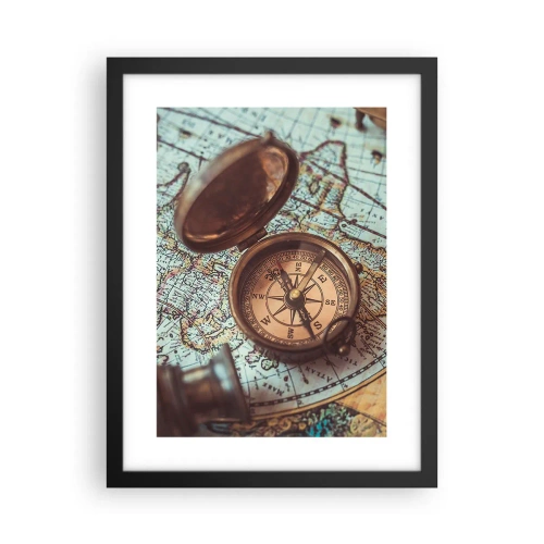 Pôster com moldura preta - Para o aventureiro - 30x40 cm