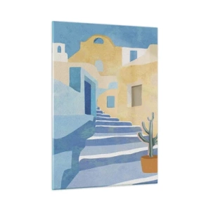 Quadro em vidro - Um dia em uma cidade árabe - 50x70 cm