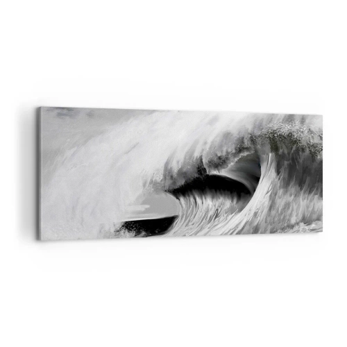 Quadro em tela - A ira do oceano - 100x40 cm