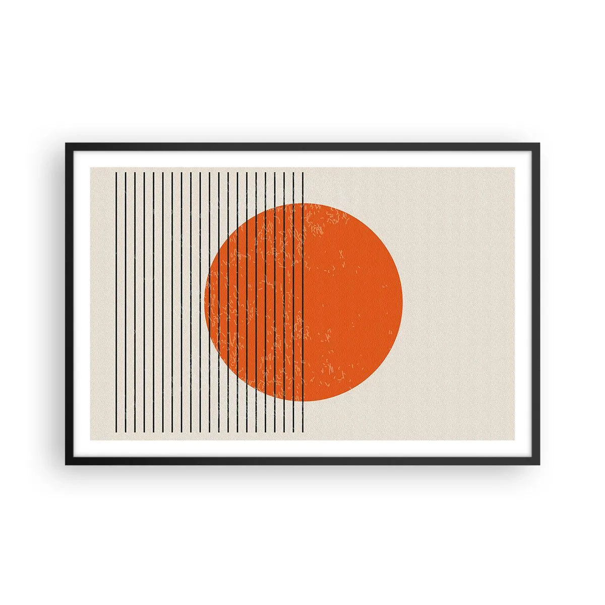 Pôster com moldura preta - Sempre sol - 91x61 cm