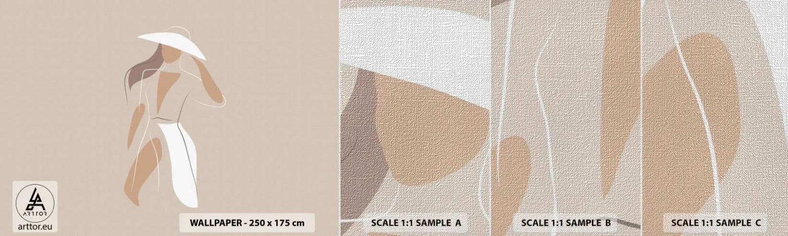 Amostra de papel de parede Premium Canvas - A moda é diversão - Mulher, Gráficos, Moda - 100x30 cm