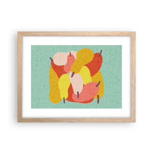 Pôster com moldura de carvalho claro - Experimente o sol de verão - 40x30 cm