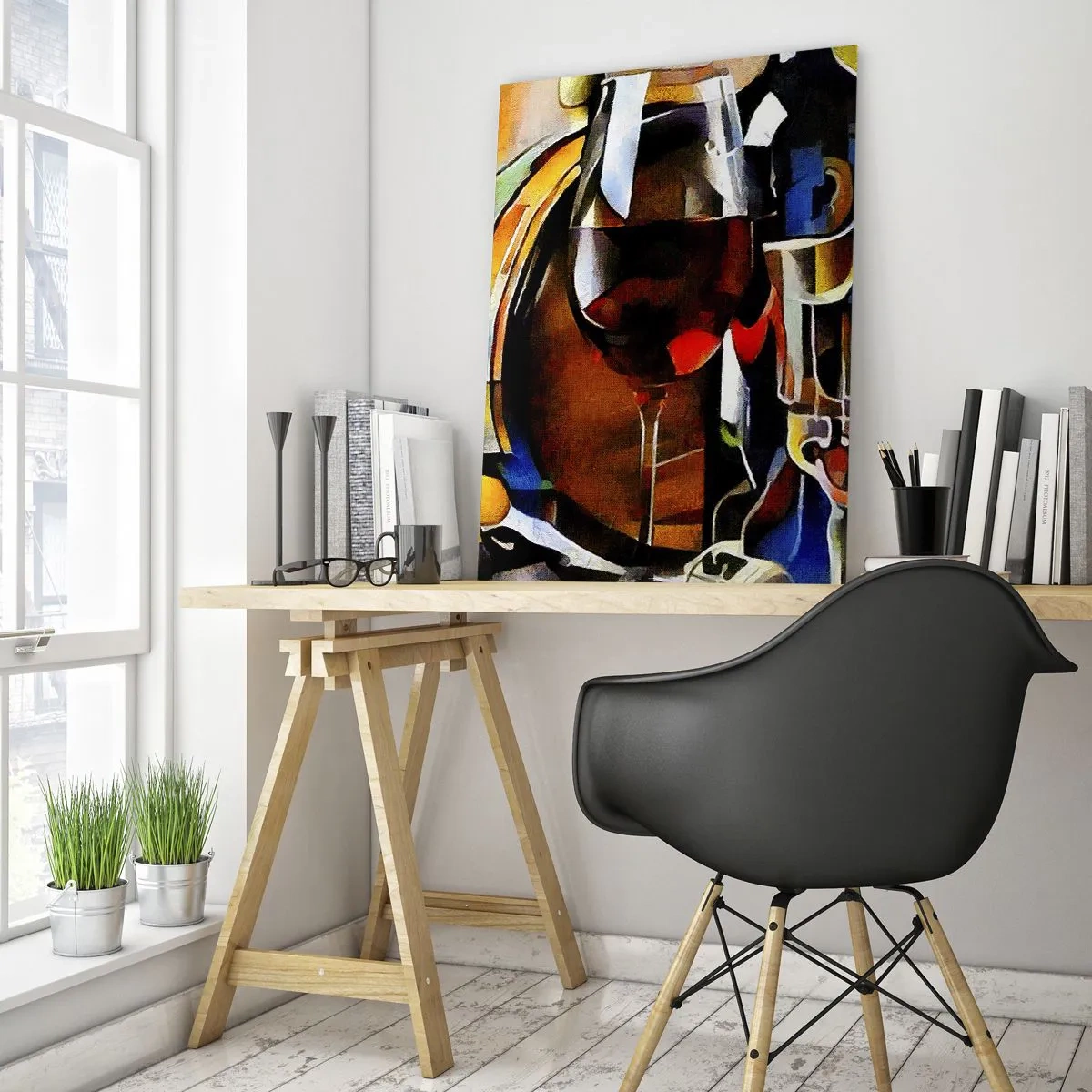 Quadro em vidro - E o mundo ganha cor - 50x70 cm