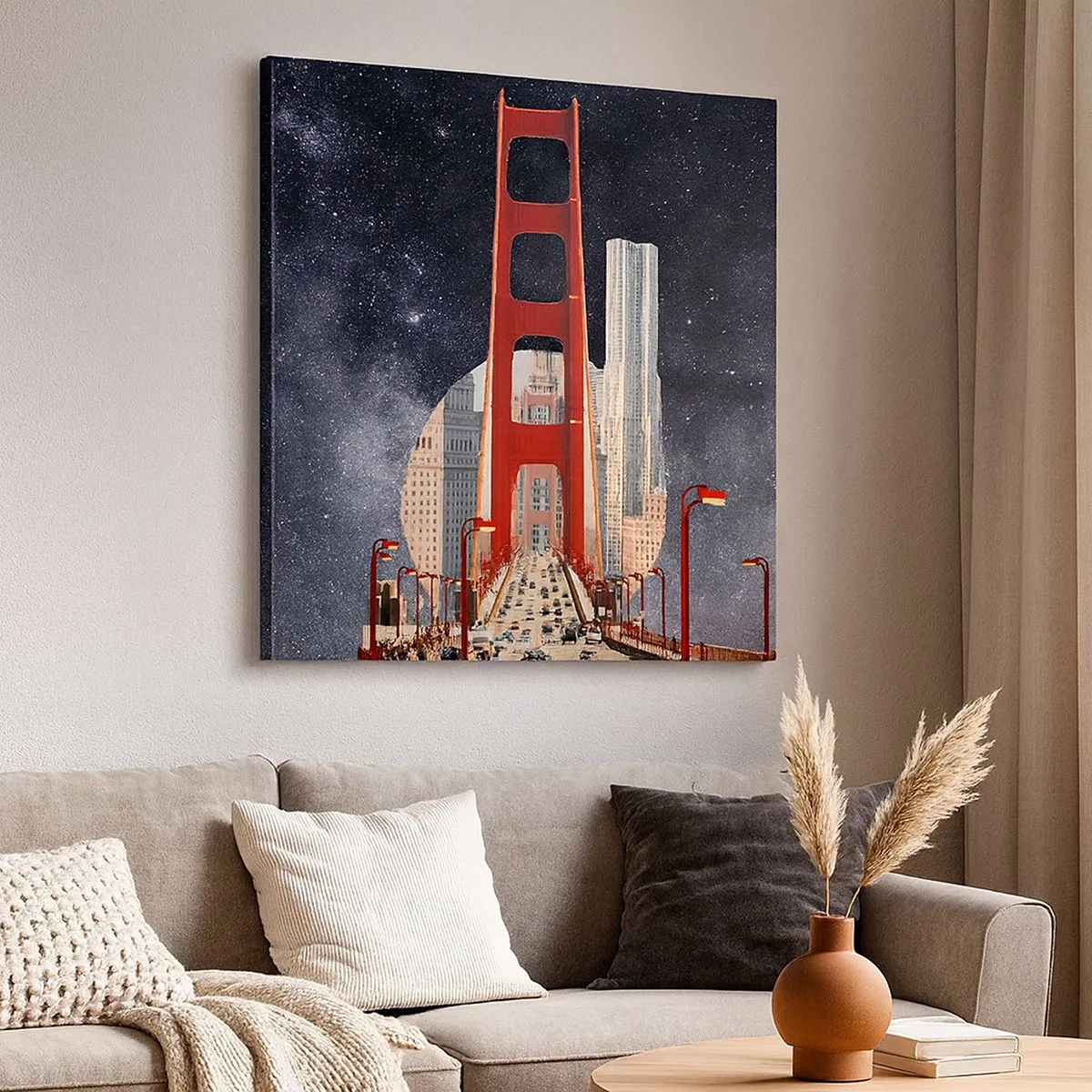 Quadro em tela - Sempre no centro - 30x30 cm