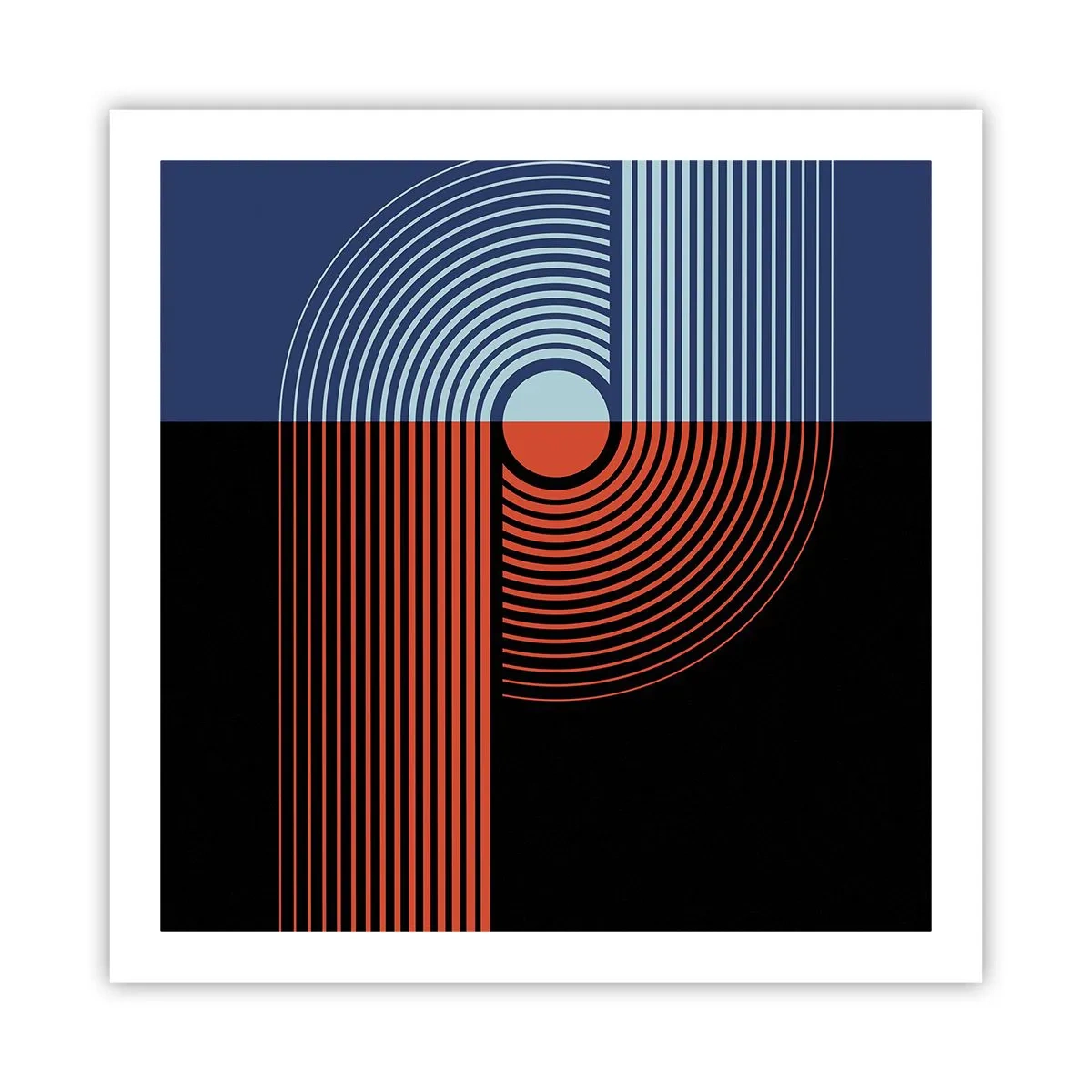 Pôster - Num abraço geométrico - 60x60 cm