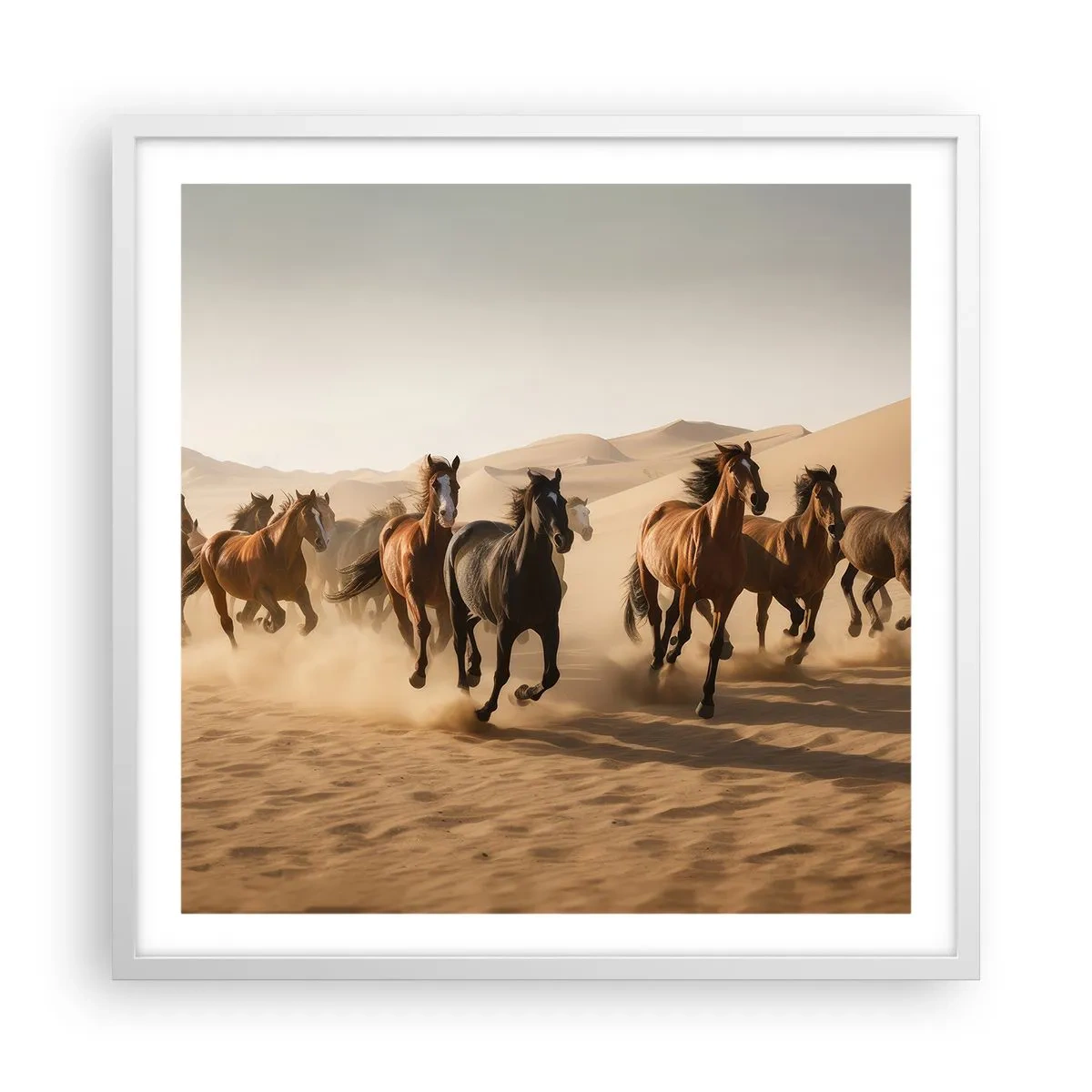 Pôster em moldura branca - Livre como o vento - 60x60 cm