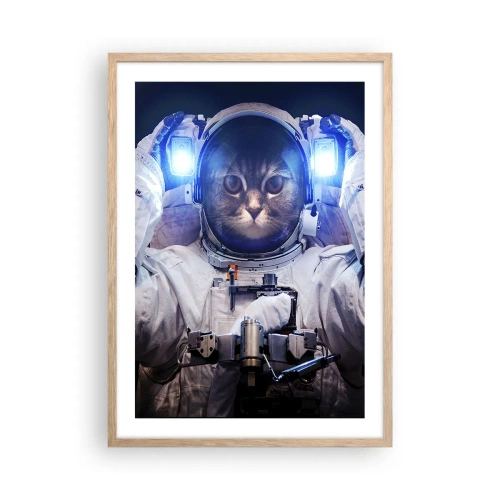 Pôster com moldura de carvalho claro - Houston, temos um problema - 50x70 cm