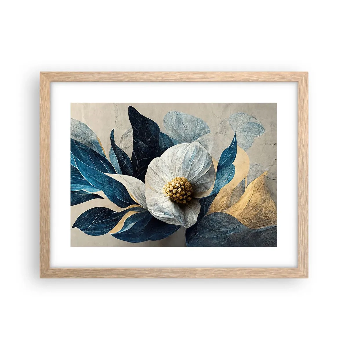 Pôster com moldura de carvalho claro - Tem um coração de ouro - 40x30 cm