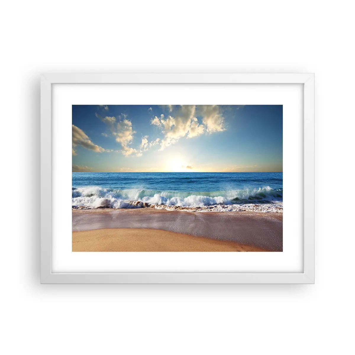 Pôster em moldura branca - Movimento e quietude ao mesmo tempo - 40x30 cm