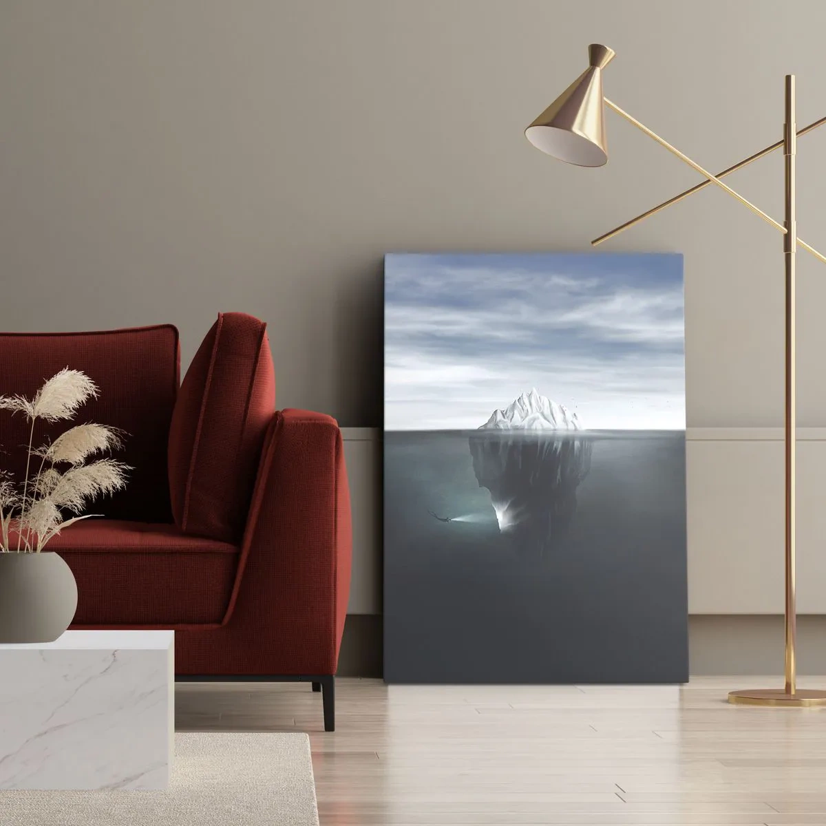 Quadro em tela - Mistério subaquático - 50x70 cm