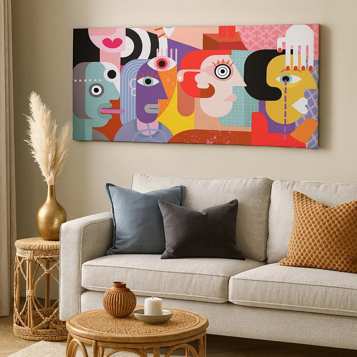 Quadro em tela - Viemos da parte do Sr. Picasso - 30x30 cm