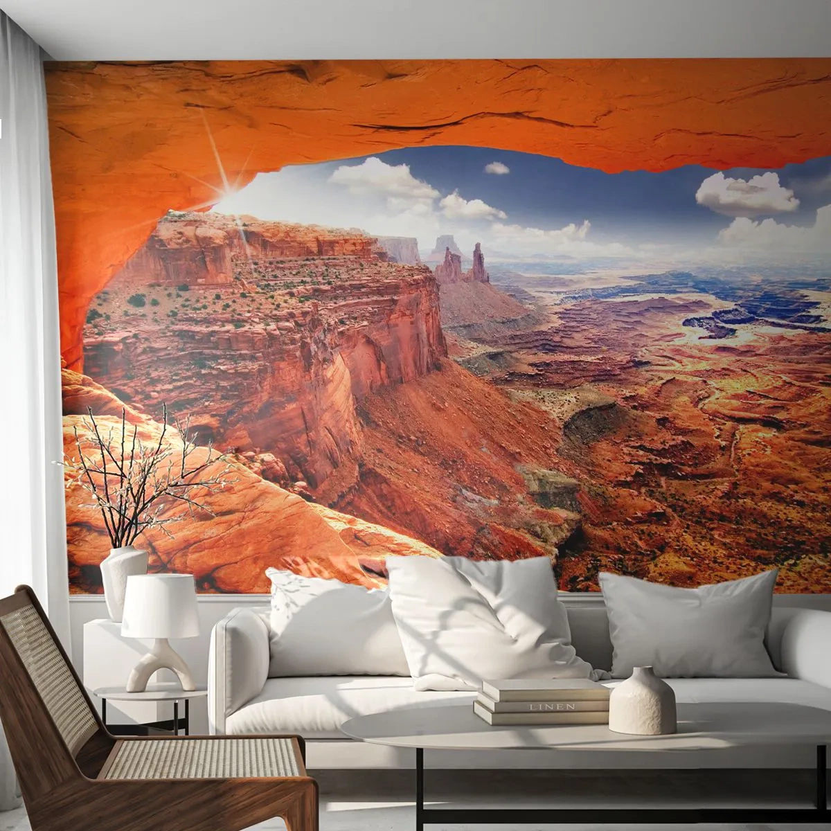 Papel de Parede Autocolante Deluxe Sticker - Esculpido pela própria natureza - Paisagem, Parque Nacional do Arizona, Grande Canyon - 250x175 cm